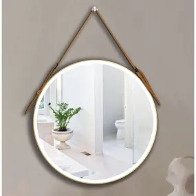 Smart Dimmable Round LED Bathroom Mirror with Anti-Fog and Adjustable Lighting, 28 & 32 Inch