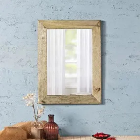 Solid Wood Natural Bathroom Mirror