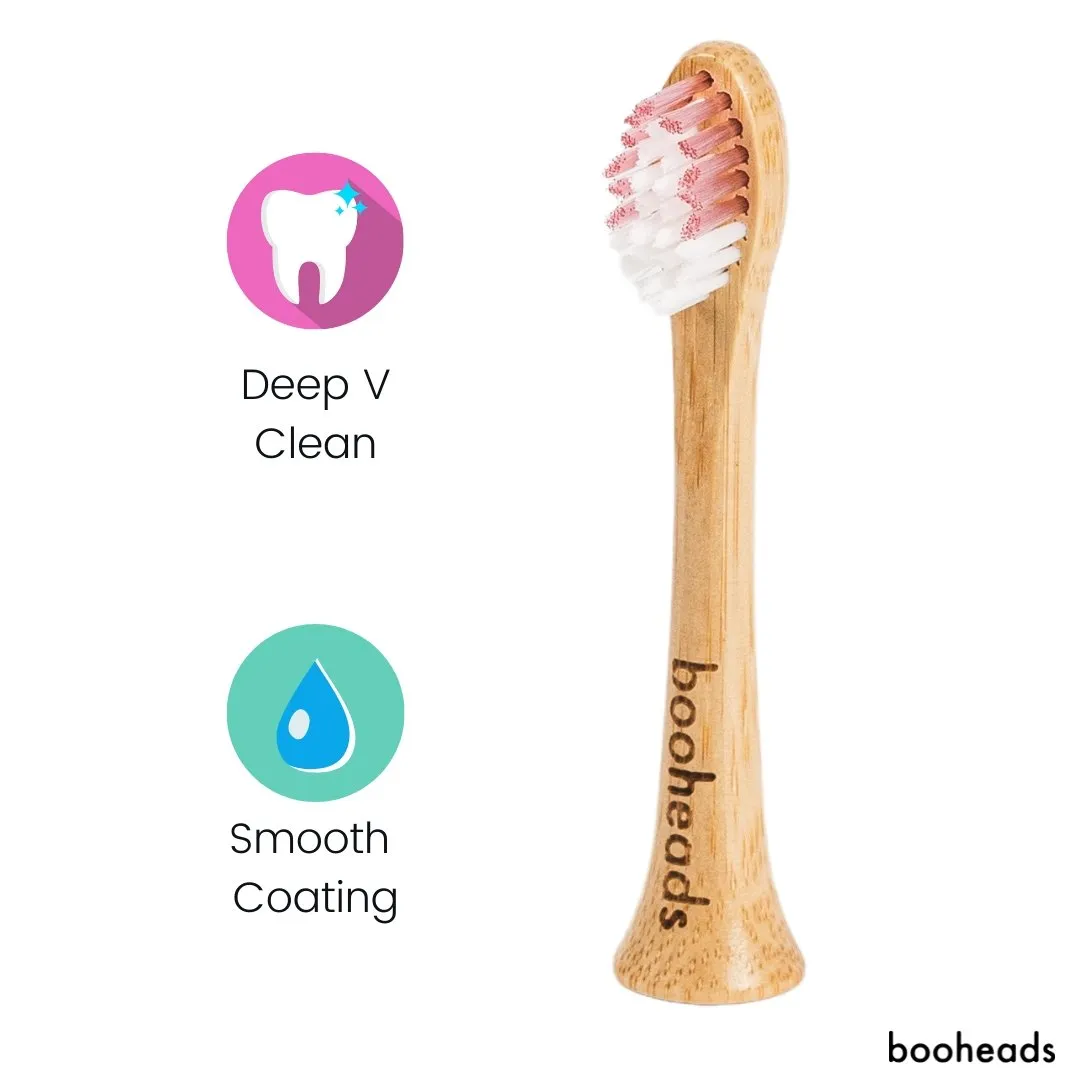 Soniboo - Bamboo Electric Toothbrush Heads Compatible with Sonicare* | Deep Clean 4PK PINK EDITION