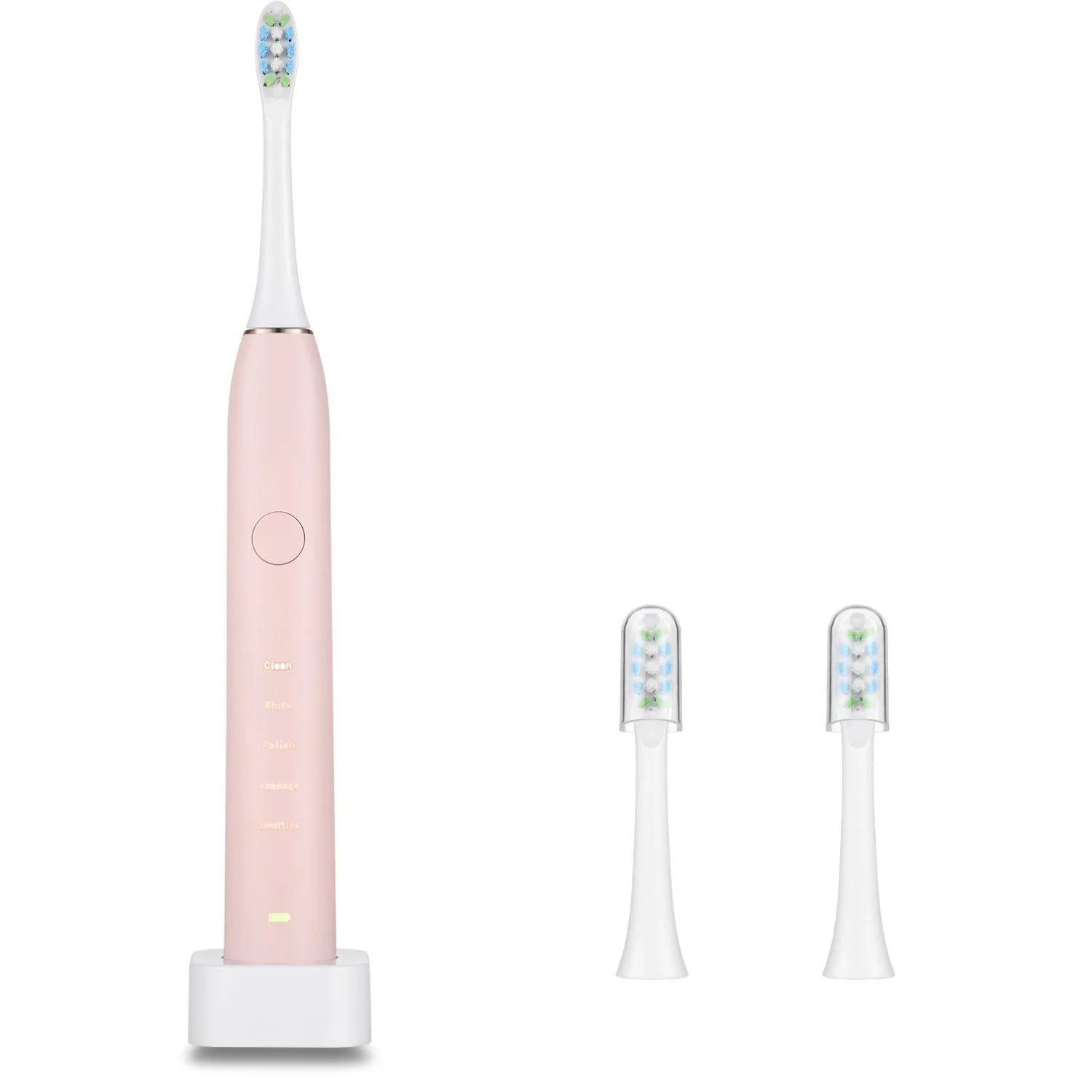 Sonic Electric Toothbrush For Adults Magnetic Charging Waterproof IPX7 Replacement Heads Set