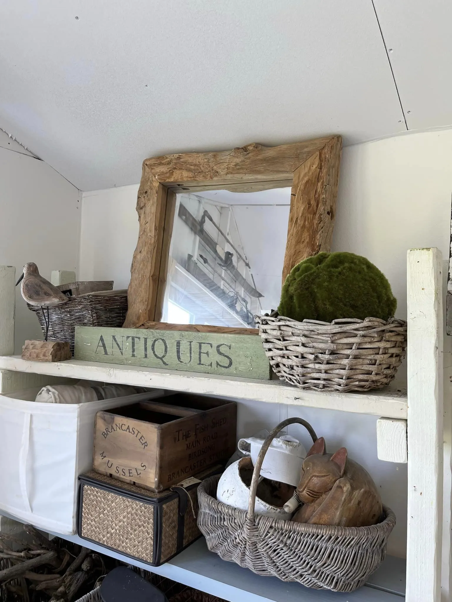 Square Beam Handmade Mango Wood Mirror