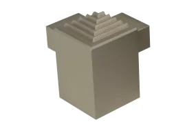 SQUARESTEP LED Endcap left - 7/16 - champagne anodized - aluminum