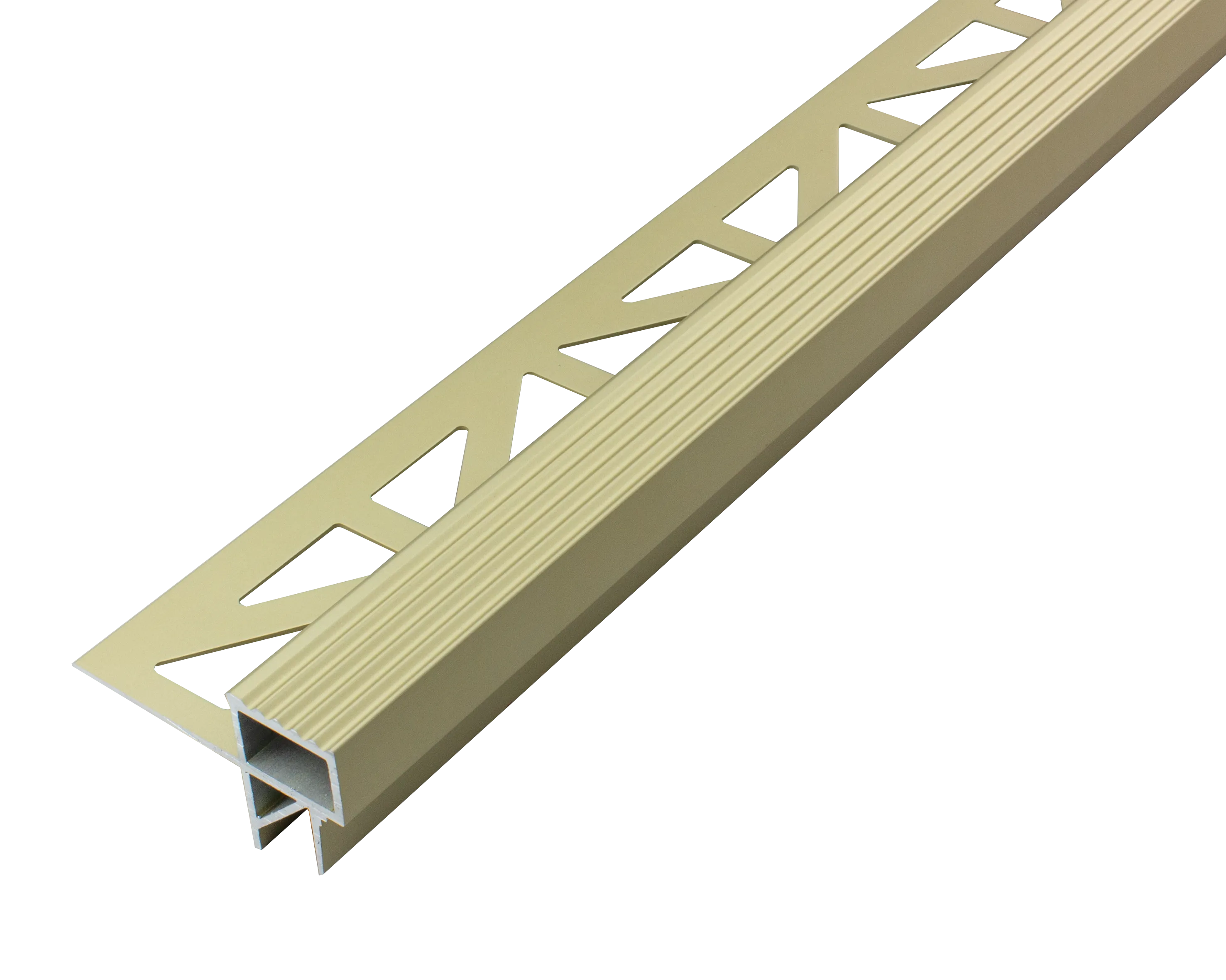 SQUARESTEP -LED – Stair nosing profile - 7/16 in. H x 11/16 in. W - champagne Anodized - stair nosing lighting