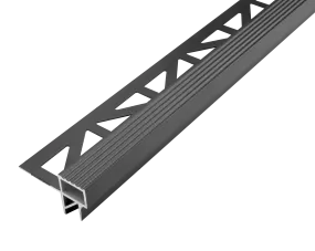 SQUARESTEP -LED – Stair nosing profile - 7/16 in. H x 11/16 in. W - matte black Anodized - stair nosing lighting