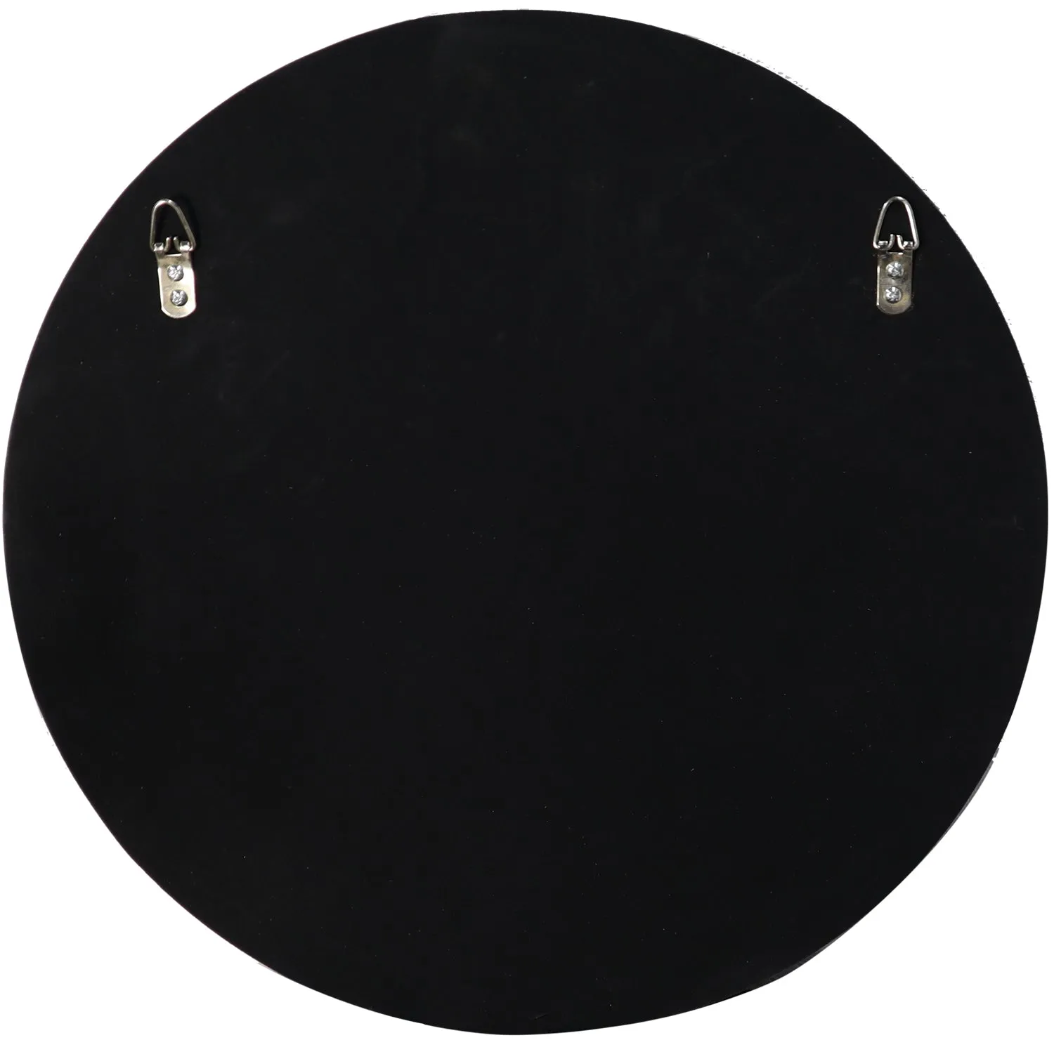Studio Round Wood Accent Wall Mirror, Black