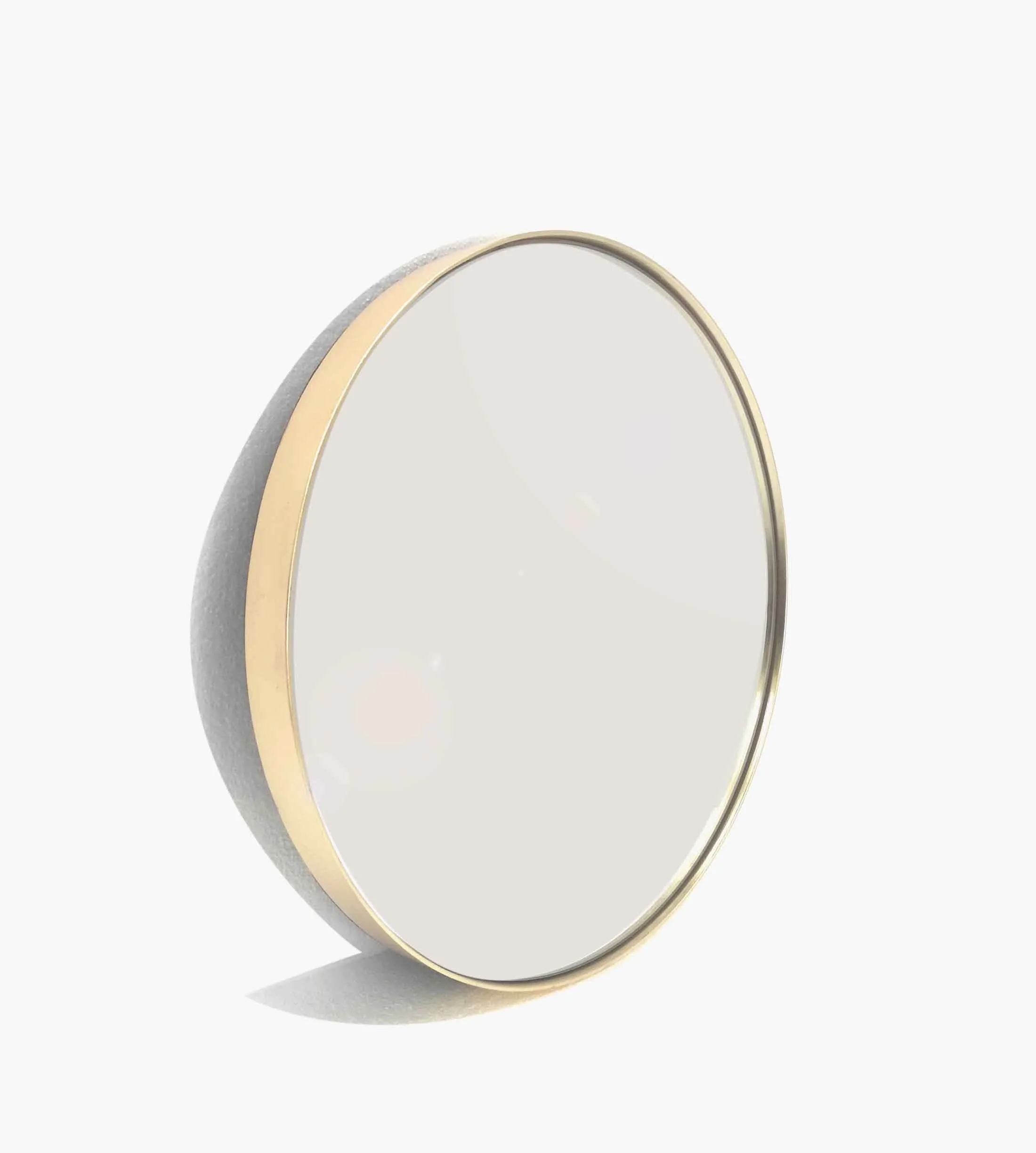 Studio Round Wood Accent Wall Mirror, Gold