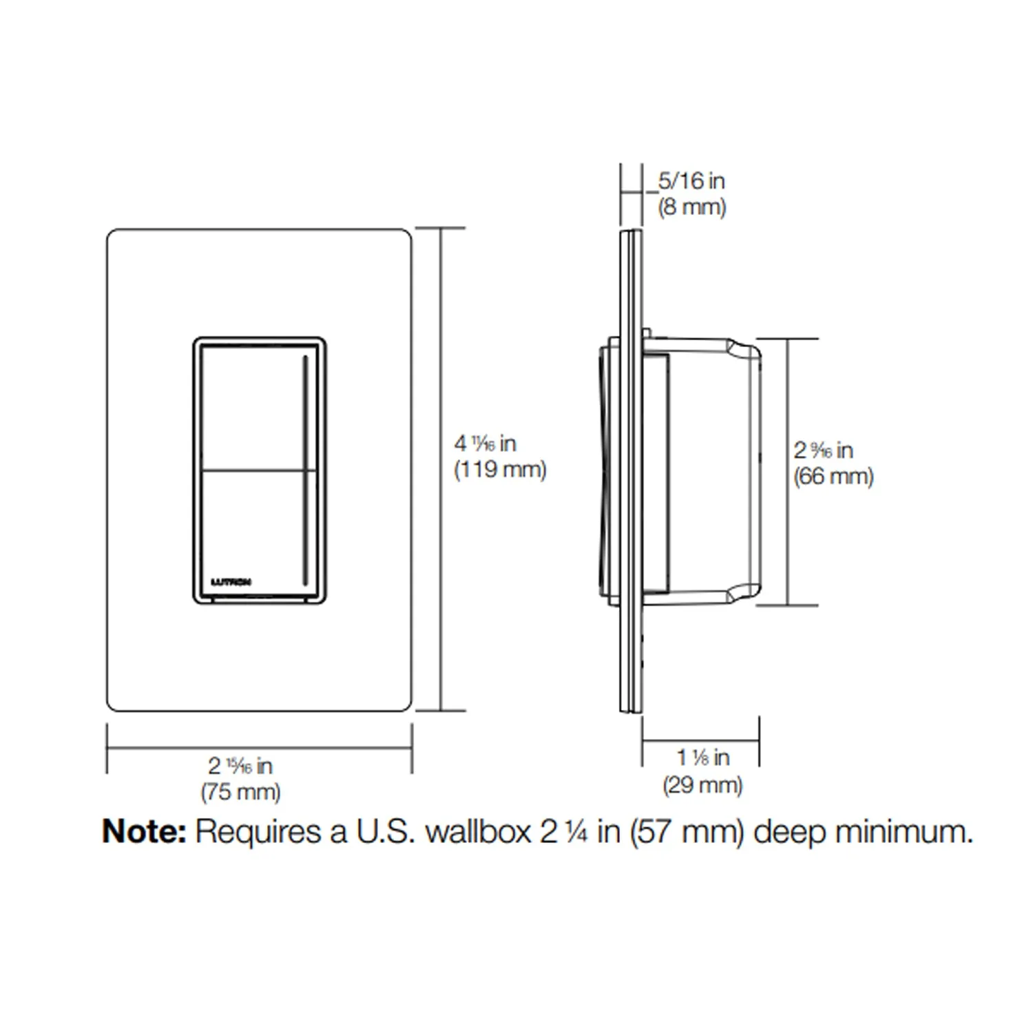 Sunnata Single Pole/Multi-Location Rocker Light Switch, White