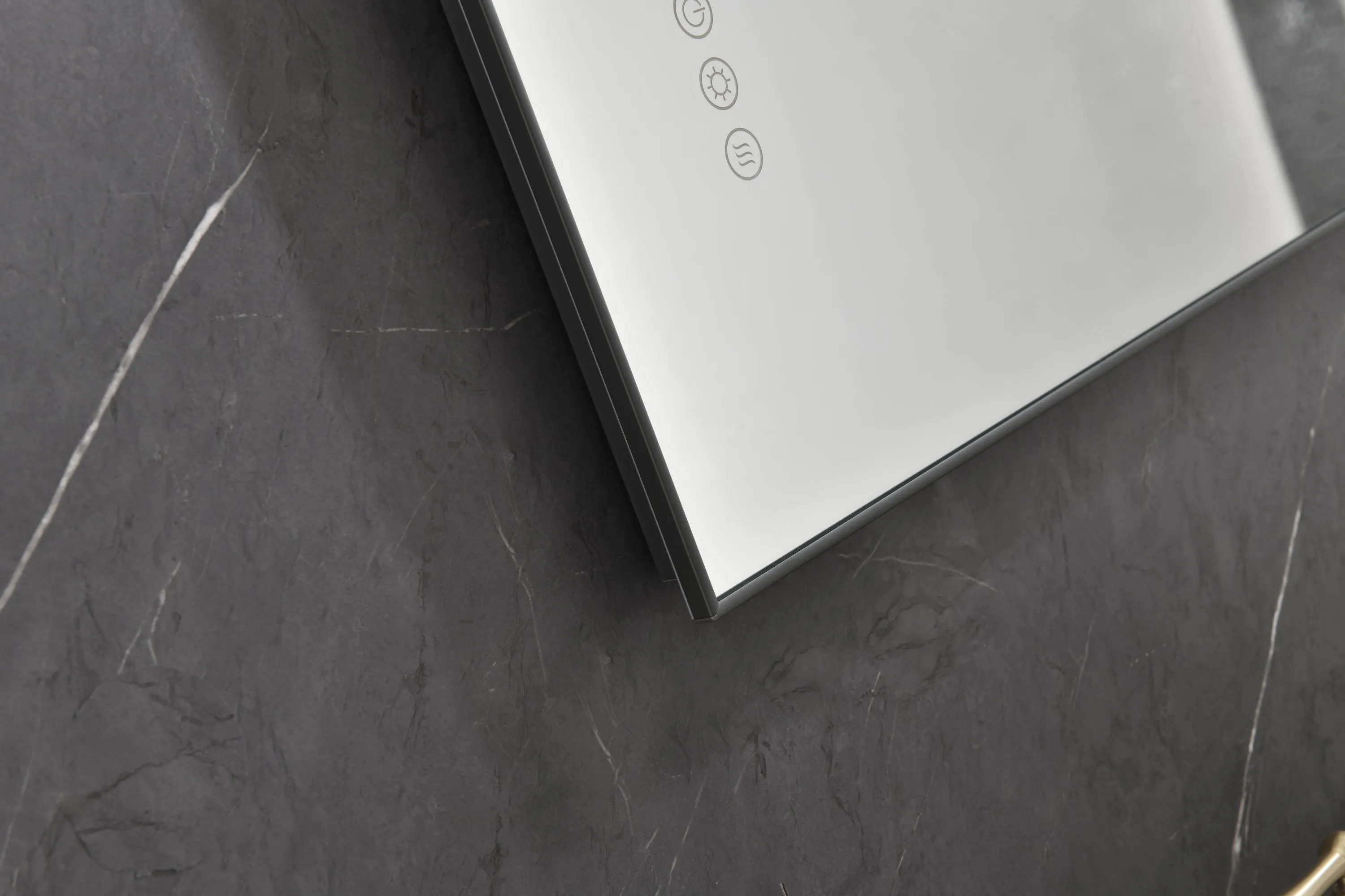 Super Bright Led Bathroom Mirror with Lights,Metal Frame Mirror Wall Mounted Lighted Vanity Mirrors for Wall,Anti Fog Dimmable Led Mirror for Makeup,Vertical/horizontalGunGray Metal