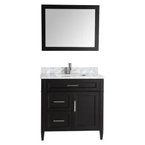 Sydney 36" Single Sink Bathroom Vanity Set with Sink and Mirror