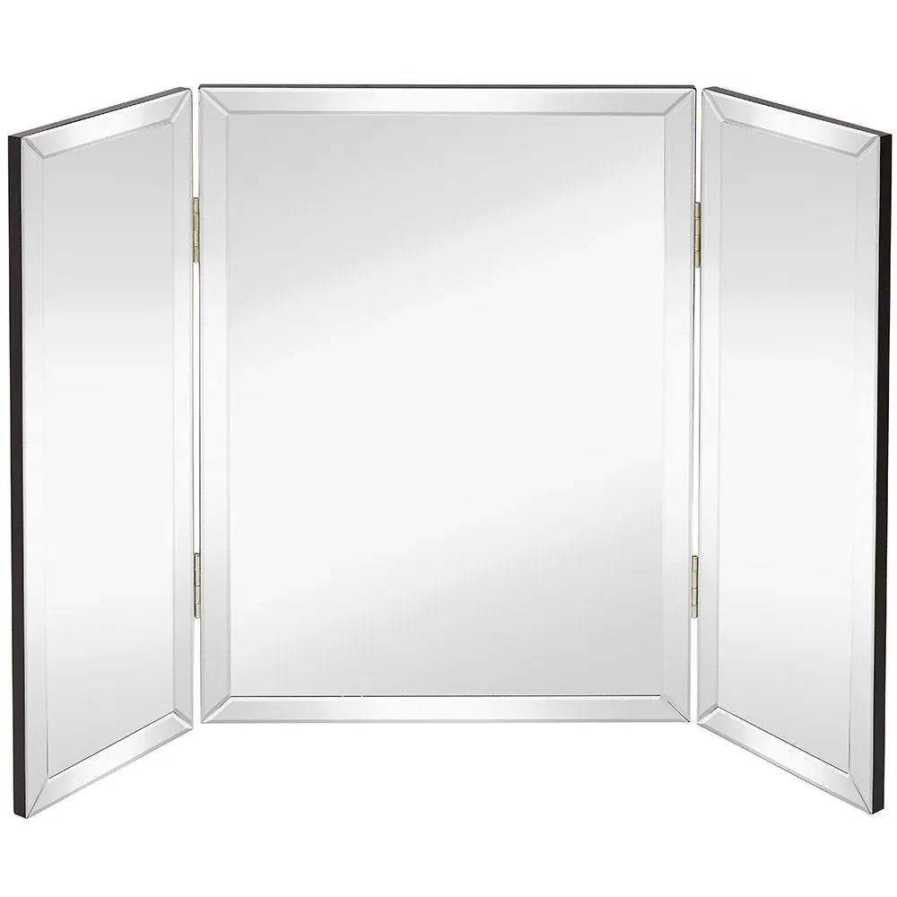 Trifold Vanity Mirror - 28 X 40 Inches Tri-Fold Tabletop Mirror Or Wall-Mount Mirror With