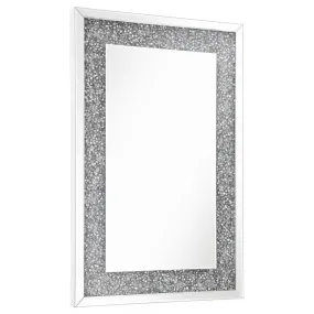 Valerie - Acrylic Crystal Wall Mirror - Silver