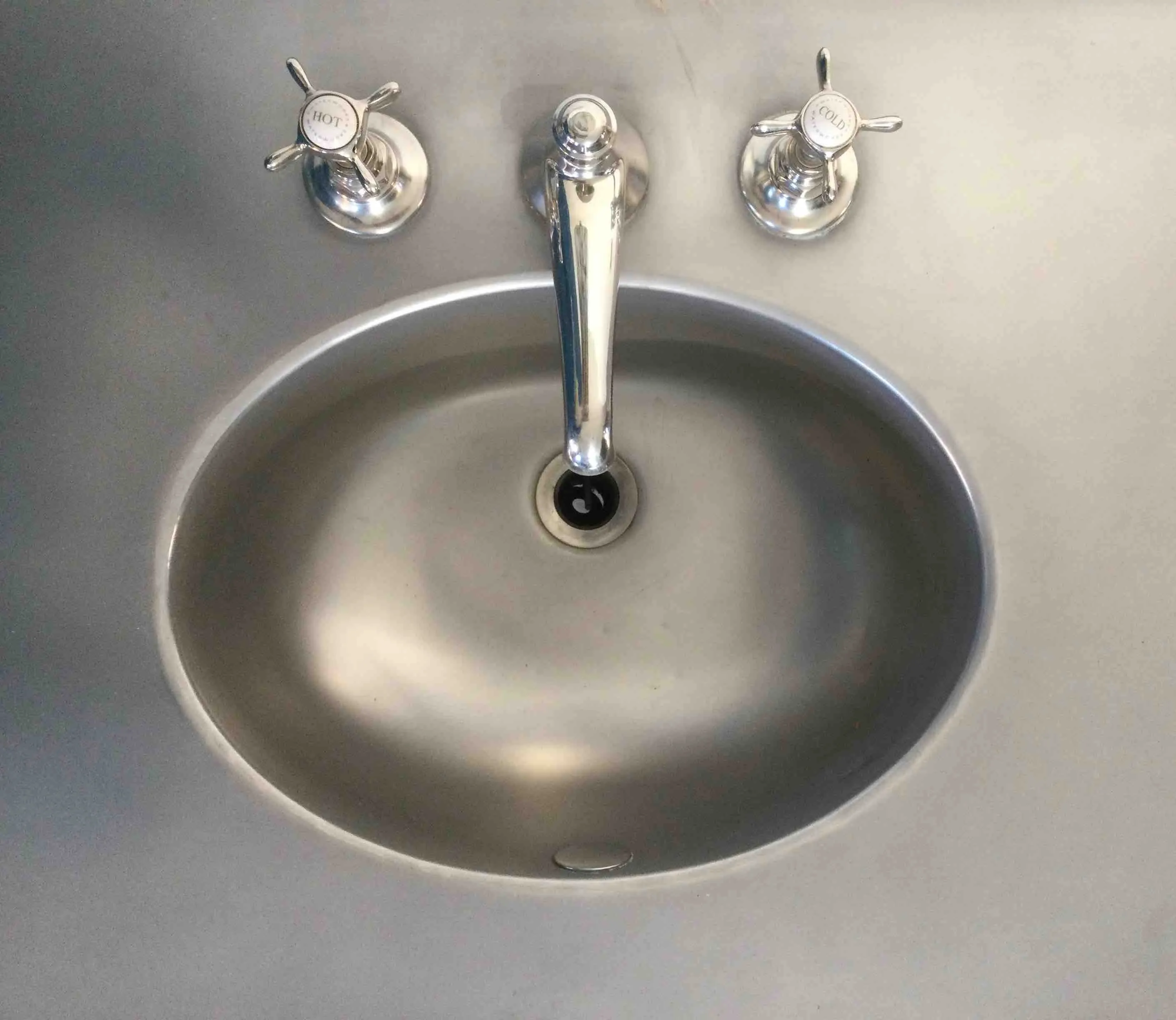 Vanity for Bath - Industrial Look Stainless Steel with 2 Sink Basins