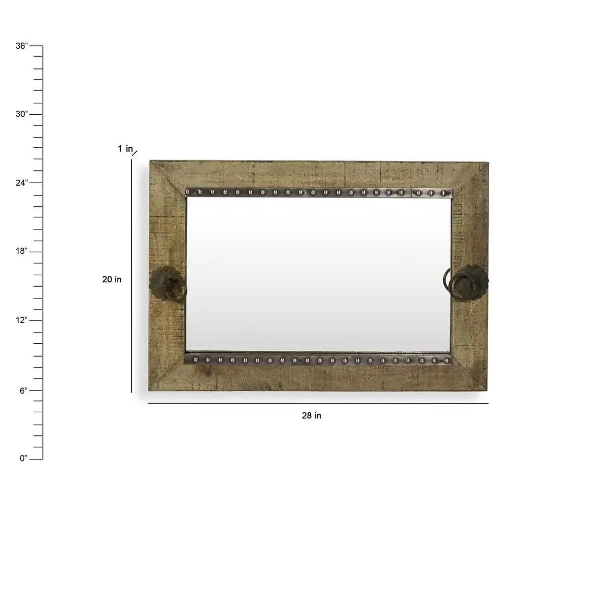 Vintage Kayden Bathroom Mirror 28" W X 20" H