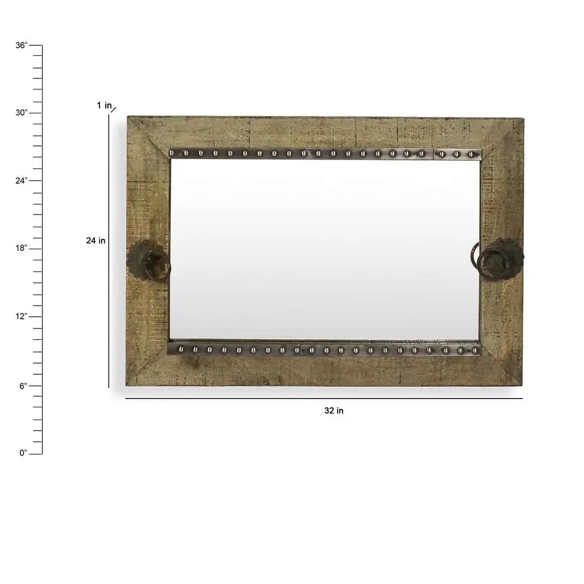 Vintage Kayden Bathroom Mirror 32" W X 24" H