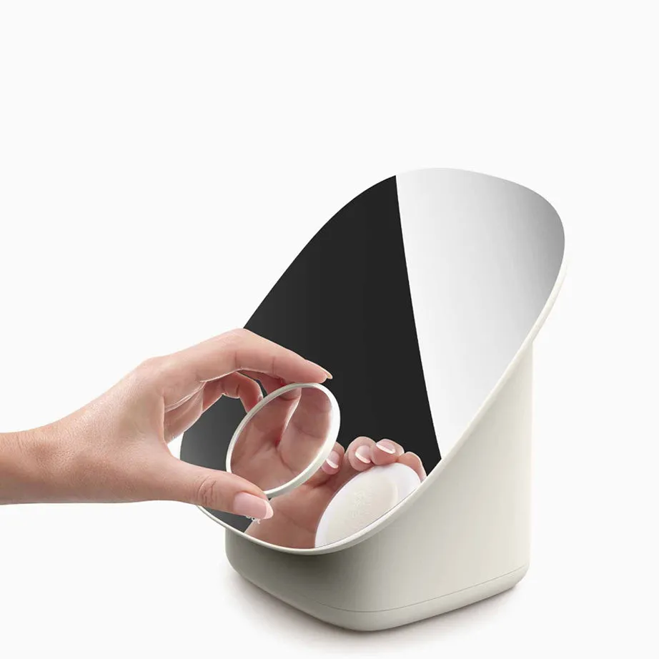 Viva Pedestal Mirror with Cosmetic Organizer