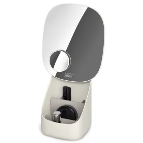 Viva Pedestal Mirror with Cosmetic Organizer