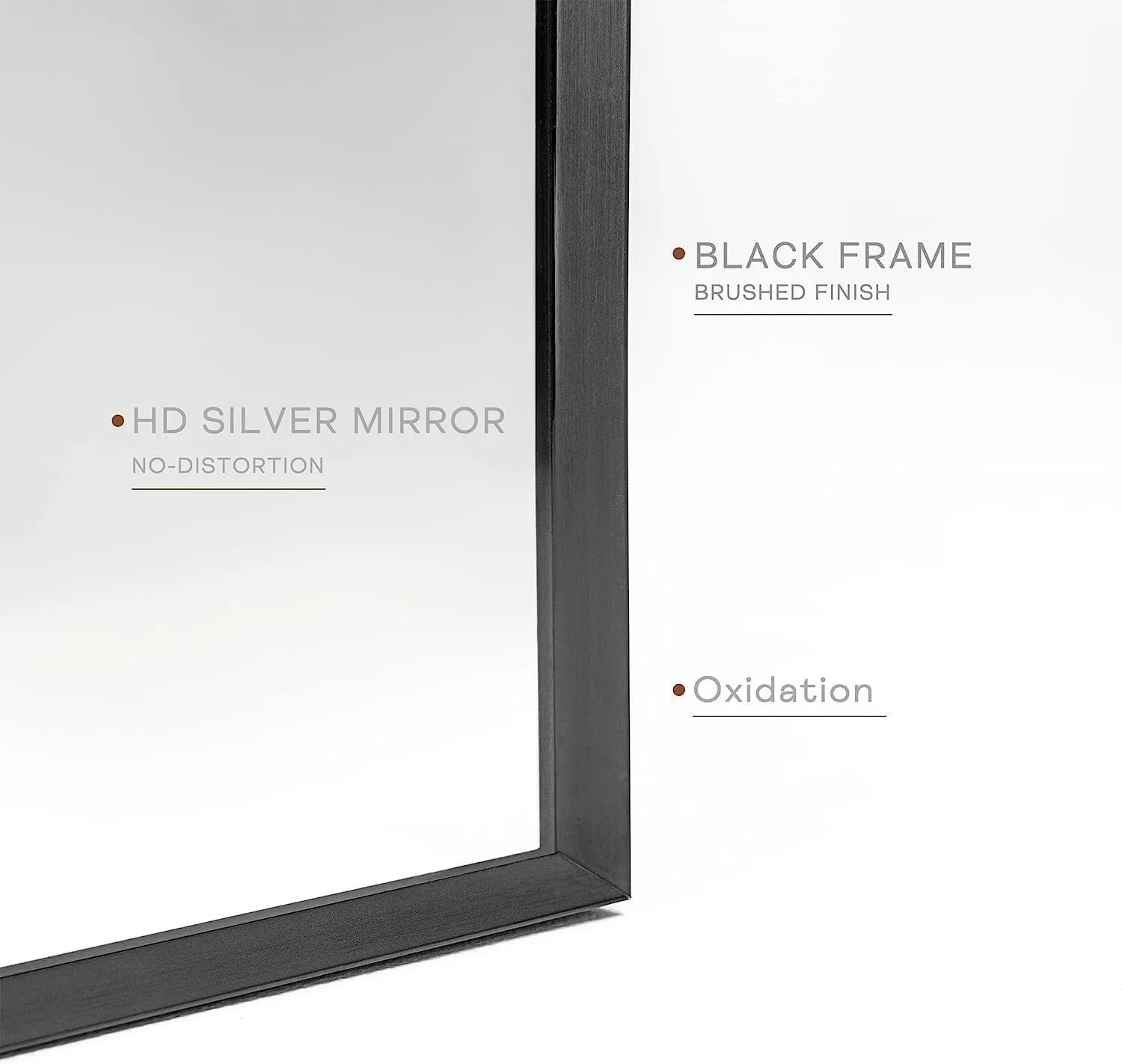 Wall Mirror 30"x20", Bathroom Mirror, Vanity Mirror, for Bathroom, Bedroom, Entryway, with Metal Frame, Modern & Contemporary Arch Top Wall Mirror