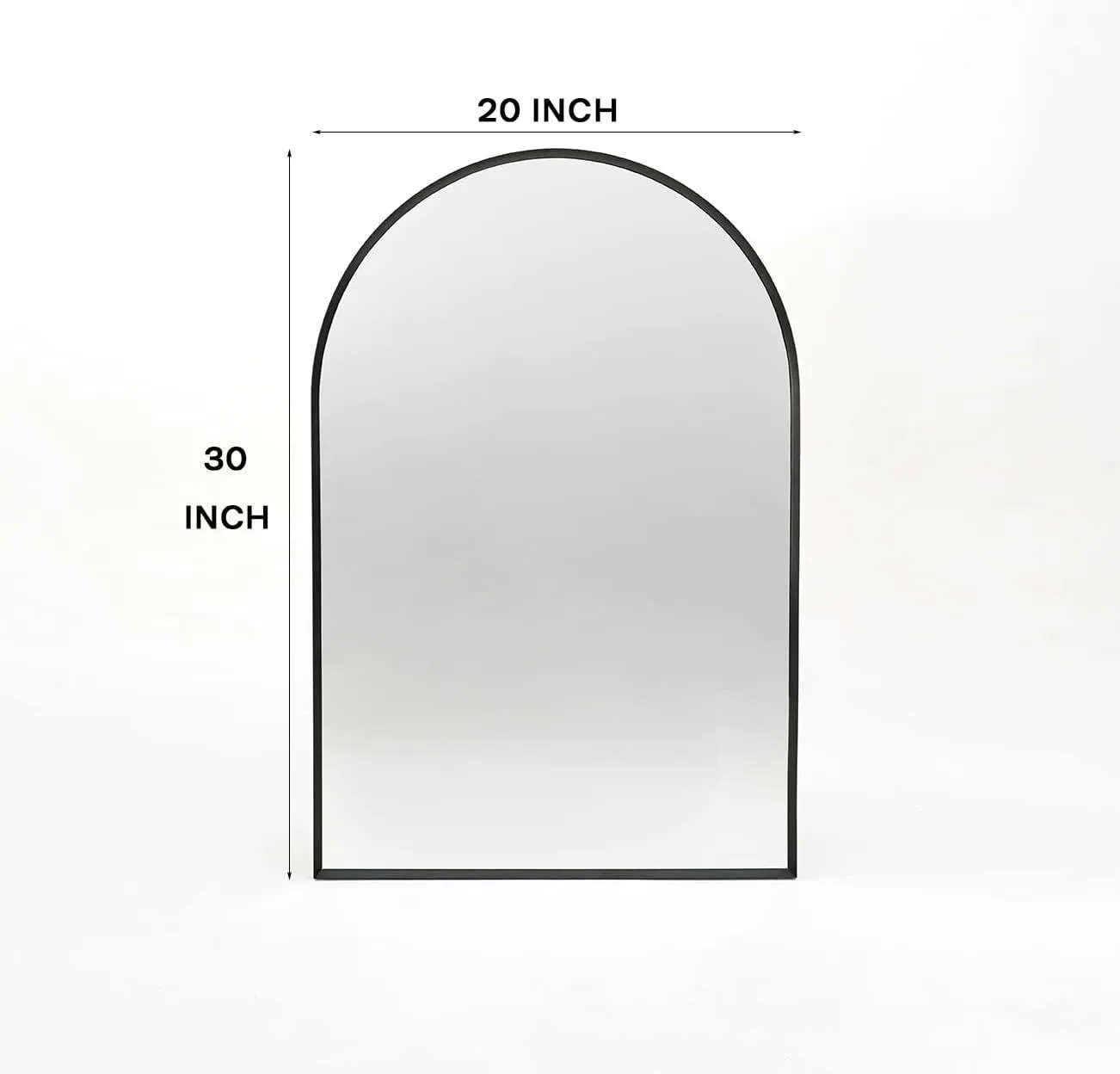 Wall Mirror 30"x20", Bathroom Mirror, Vanity Mirror, for Bathroom, Bedroom, Entryway, with Metal Frame, Modern & Contemporary Arch Top Wall Mirror