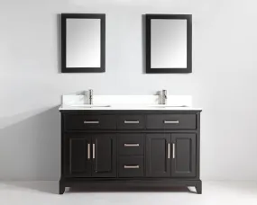 Washington 72" Double Sink Bathroom Vanity Set with Sink and Mirrors