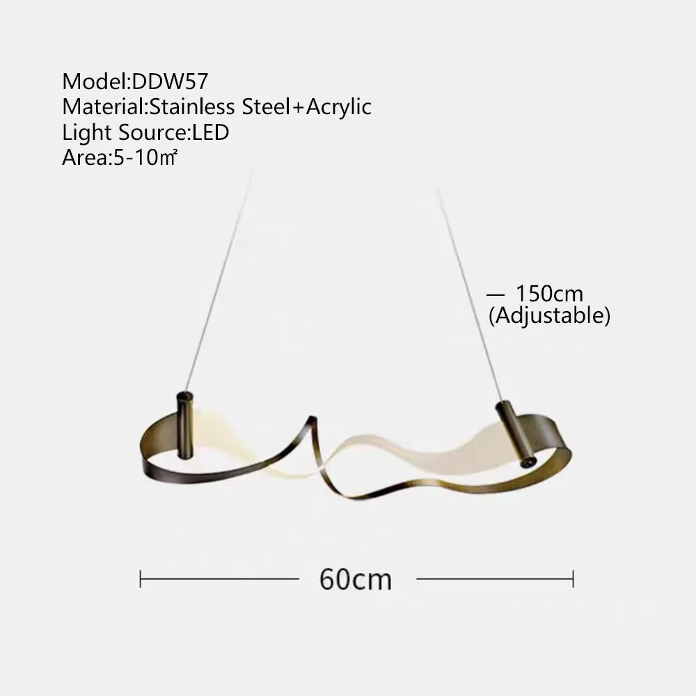 Wave Chandelier: Stylish Lighting for Any Space