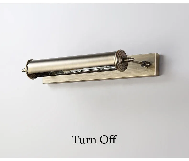WCUS Vintage Bronze Bathroom Light Replaceable E14 Bulb
