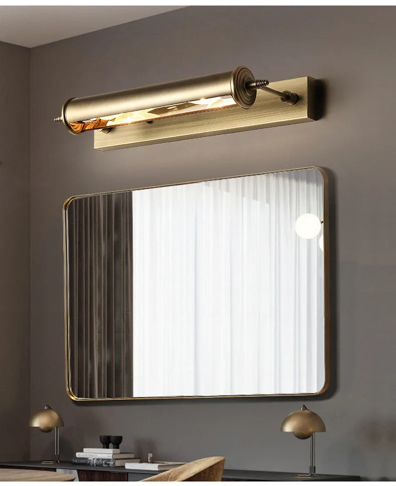 WCUS Vintage Bronze Bathroom Light Replaceable E14 Bulb