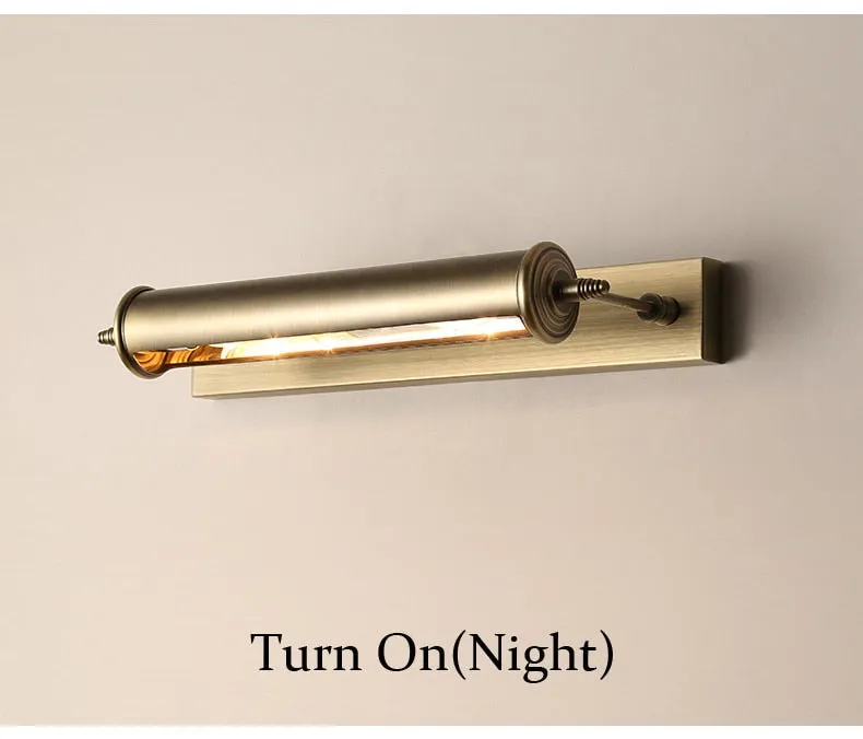 WCUS Vintage Bronze Bathroom Light Replaceable E14 Bulb