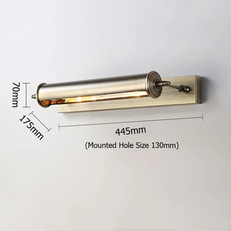 WCUS Vintage Bronze Bathroom Light Replaceable E14 Bulb
