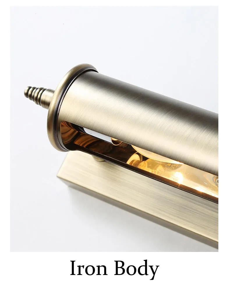 WCUS Vintage Bronze Bathroom Light Replaceable E14 Bulb
