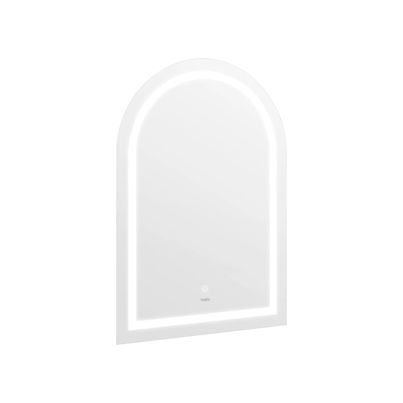 Welba LED Arched Bathroom Mirror Anti-fog Smart Makeup Wall Mirrors 86x50cm