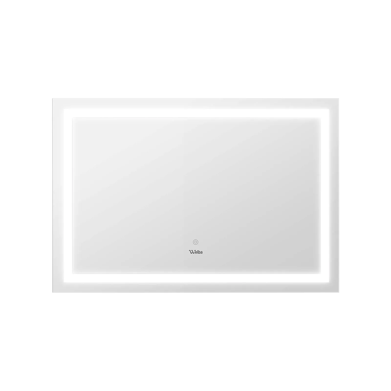 Welba LED Rectangle Bathroom Mirror Smart Anti-fog Makeup Wall Mirrors 100x70cm