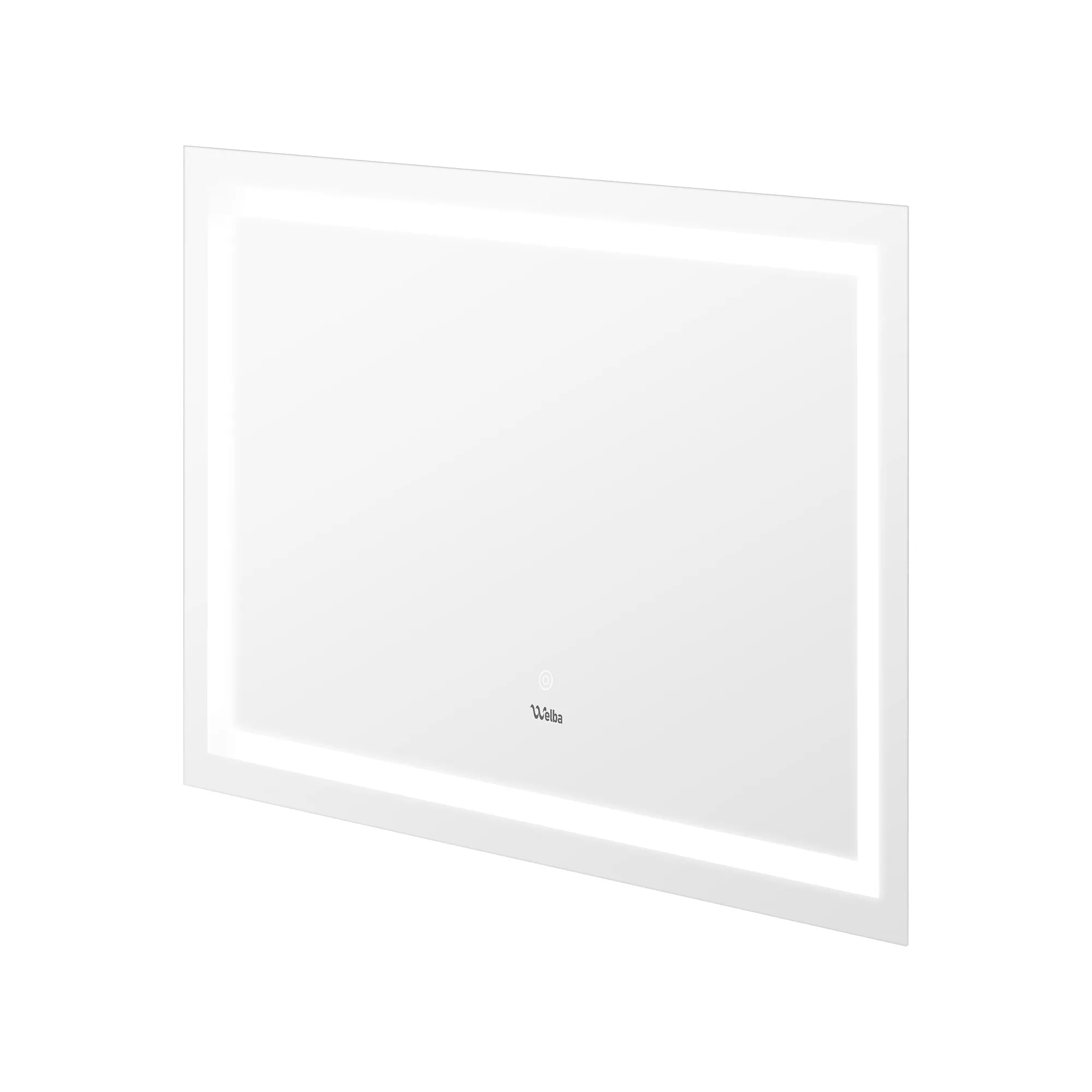 Welba LED Rectangle Bathroom Mirror Smart Anti-fog Makeup Wall Mirrors 100x70cm