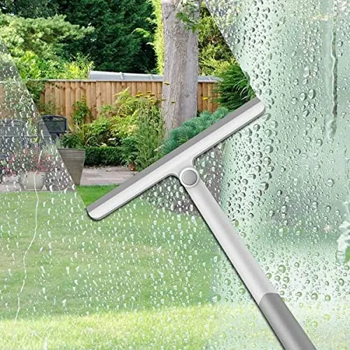 Wiper - UCRAVO 360° Rotatable Cleaning Glass Wiper Window Cleaner, Silicone Squeegee for Bathroom, Windows, and Car Glass, Window Squeegee, Mirror Scraper Brush with Soft Rubber (Multicolor)