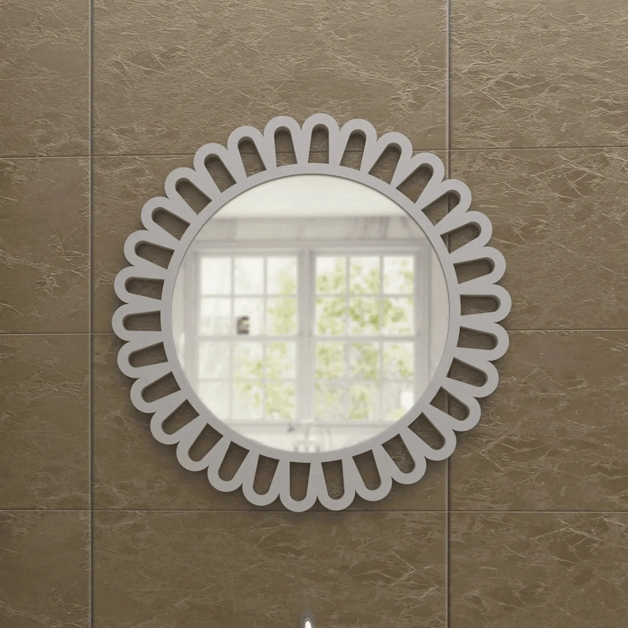 Wooden Twist Modern Decorative Wooden Wall Mirror Bathroom Mirror Dressing Bathroom Vanity Mirror