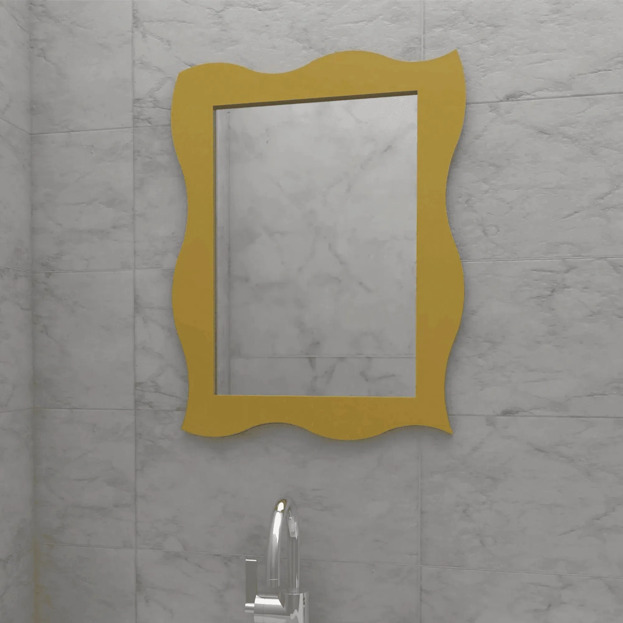 Wooden Twist Modern Rectangular Decorative Wooden Wall Mirror Bathroom Mirror Dressing Bathroom Vanity Mirror
