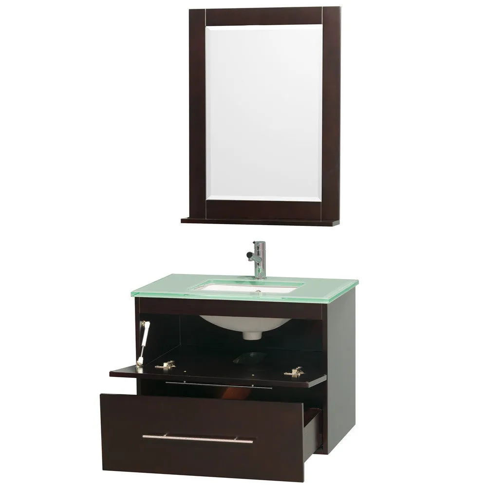 WYNDHAM COLLECTION Centra 30-Inch Single Bathroom Vanity Set - Espresso