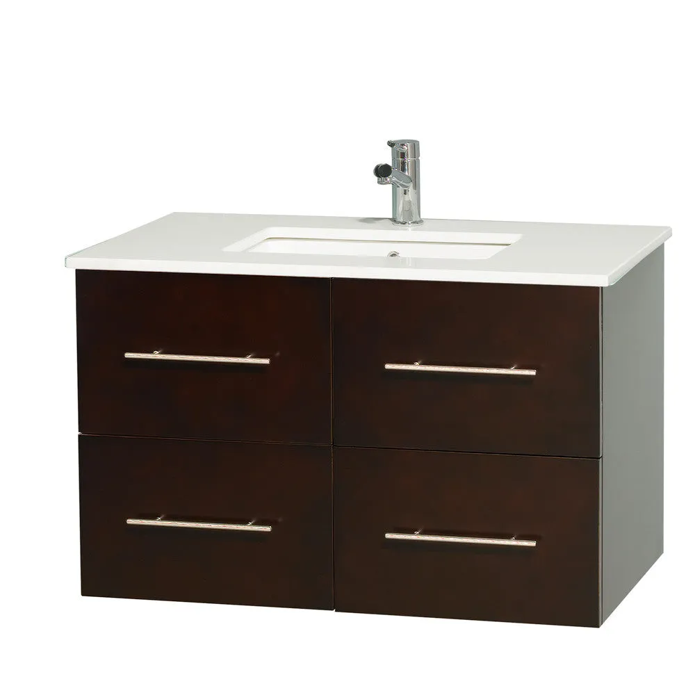 WYNDHAM COLLECTION Centra 36-inch single bathroom vanity set - Espresso