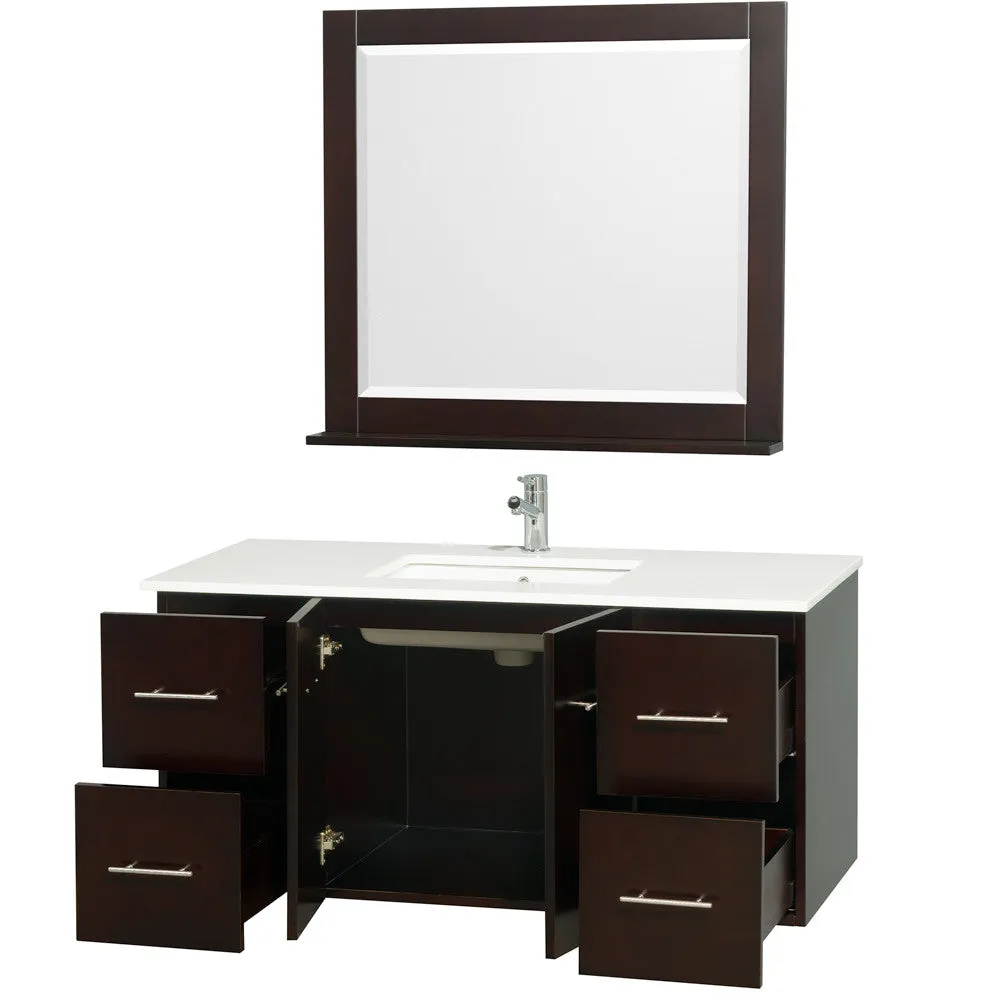 WYNDHAM COLLECTION Centra 48-inch single bathroom vanity set - Espresso