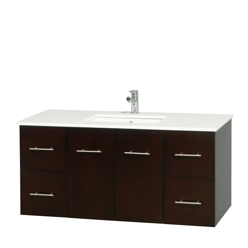 WYNDHAM COLLECTION Centra 48-inch single bathroom vanity set - Espresso
